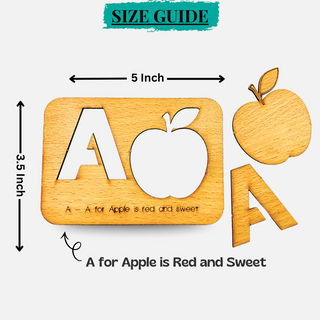 A to Z Only Wooden Alphabet Stencils For Drawing & Fun (74 PIECES) (+Quotations)